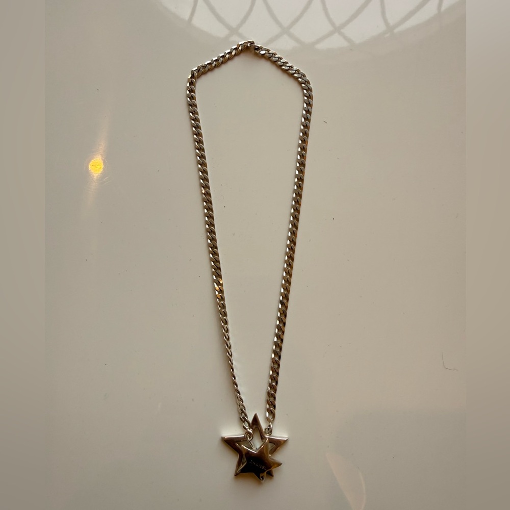 Chanel Silver Star Pendant Necklace